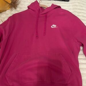 Nike Fuchsia Hoodie with Logo